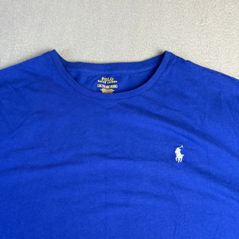Polo Ralph Lauren Mens XXL Royal Blue Short Sleeve Pony Logo Crew Neck T-Shirt